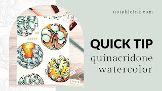 4 Minute Quick Tip Quinacridone Watercolor [upl. by Aremus]