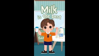 THE MILK SONG  Drink Milk Song  Learn English for Kids  Cartoons for Kids  Nursery Rhymes [upl. by Sugna]