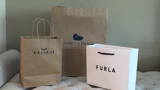 Outlet shopping cute inexpensive finds Coach Dooney amp Bourke Furla outletshopping [upl. by Eentihw]