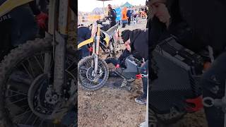 Stark Varg battery swap at the Gotland Grand National stark dirtbike enduro vc hardenduroworld [upl. by O'Gowan936]