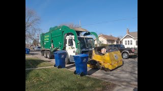 WM 266196 McNeilus Meridian Mack LR Recycling Truck [upl. by Rosanna]