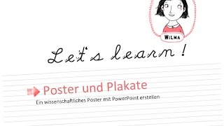 Wilmas Tutorials Poster erstellen mit Power Point [upl. by Hoeg773]