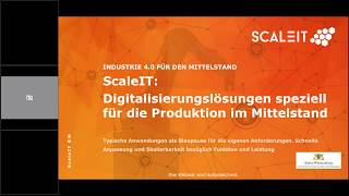 ScaleITWebinar Digitalisierungslösungen speziell für die Produktion im Mittelstand [upl. by Aihsirt]