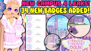 Vioncii Revealed More Of Campus 4 It Will Be Huge And 34 New Badges Added To Royale High Update News [upl. by Ettevol388]