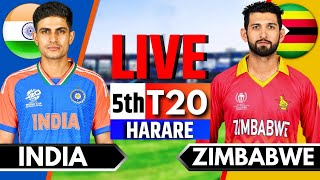 India vs Zimbabwe 5th T20  Live Cricket Match Today  IND vs ZIM Live Match Today  IND vs ZIM [upl. by Oleusnoc]