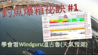 釣魚爆箱祕訣1 學會看懂Windguru天氣預測有1顆重點★號在影片中 氣象浪高風力釣魚fishing [upl. by Three610]