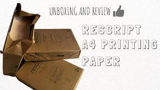 Rescript A4 Paper  Unboxing and Review [upl. by Sinoda]