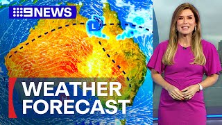 Australia Weather Update Showers and storms to hit northern Queensland  9 News Australia [upl. by Enoed]