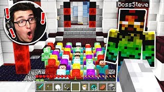 BOSS STEVE SHOWED ME HIS STEVE ARMY IN MINECRAFT [upl. by Cha121]