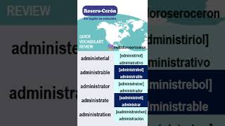 Administerial Administrable Administrator Administrate Administration  Vocabulary  shortsvideo [upl. by Christina402]