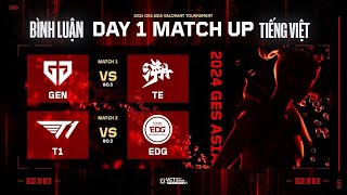 TRỰC TIẾP Gwangju Esports Series Asia 2024  GEN vs TE  T1 vs EDG [upl. by Einaffyt711]