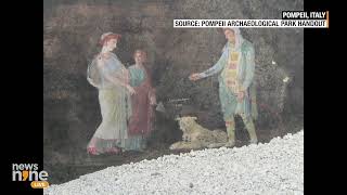 Pompeii Excavation Unveils Stunning Frescos Depicting Greek Mythology Scenes  News9 [upl. by Acisej]