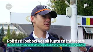 Bobocii de la Academia de Poliţie au dat astăzi primul test [upl. by Beauregard]