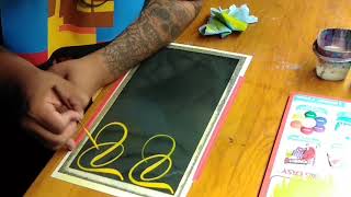 How to Pinstripe Simple Pinstriping Design 9 [upl. by Hildy]