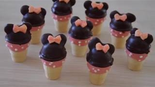 Minnie Maus mit Cake Pop Maker im Waffelbecher backen [upl. by Telfore]