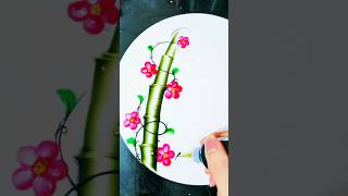 easy flower painting in acrylics 😍 youtubeshorts art drawing [upl. by Auqemahs]