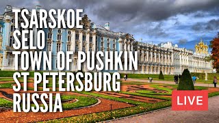 Walking in Catherine Park Tsarskoe Selo The Town of Pushkin St Petersburg Russia LIVE [upl. by Noivaz]