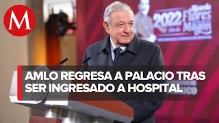 AMLO regresa a Palacio Nacional tras someterse a cateterismo cardiaco [upl. by Naimerej]