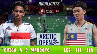 Highlight 🔴 Lee Zii Jia MAS vs INA Chico Aura Dwi Wardoyo Badminton Arctic Open Mens Singles [upl. by Asirak]