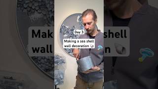 Day 3 of making a large sea shell wall decoration blueplanet artprocess process craft day3 [upl. by Lorin993]