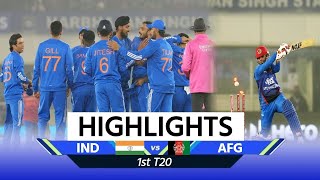 IND vs AFG 1st T20 Highlights India vs Afghanistan Today Match Highlights  Hindi Highlights [upl. by Anibor]