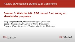 Walk the talk ESG mutual fund voting on shareholder proposals [upl. by Nesilla]