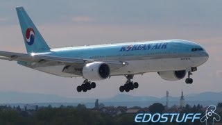 Awesome Korean Air  Boeing 7772B5ER HL7734  Landing at Zagreb airport ZAGLDZA [upl. by Marven469]