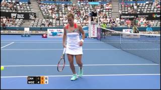 Barbora Zahlavova Strycova v Caroline Wozniacki highlights 1R  Apia International Sydney 2015 [upl. by Donnie153]