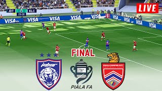 🔴JDT vs KL CITY FC LIVE MALAM INI FINAL PIALA FA MALAYSIA 2023 ⚽ LIVE JDT VS KL CITY ⚽Live eFootball [upl. by Neerehs]