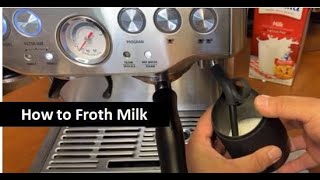 Live  How to Froth Milk  Breville Barista Express [upl. by Llerdna]