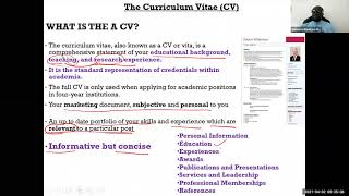 Academic CVs for Graduate Research Assistant Positions [upl. by Boris]