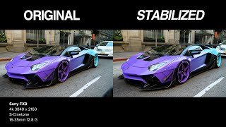 Sony FX9 Catalyst Stabilization Test Chris Browns LW Aventador [upl. by Nicolais731]