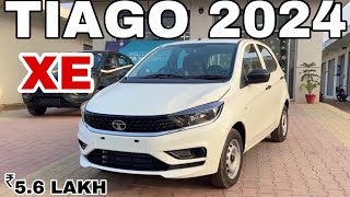 NEW TATA TIAGO 2024 XE BASE MODEL ₹56 Lakh ❤️ TIAGO XE BASE MODEL 2024 NEW UPDATED MODEL WHITE [upl. by Acinhoj196]