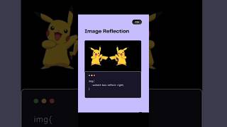 image reflection action in CSS LogicLyric youtube coding shorts [upl. by Hillinck605]