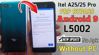 Itel A25 Pro FRP Bypass New Method  Itel A25 L5002 Google AccountFRP Bypass Without pc [upl. by Annadiane]