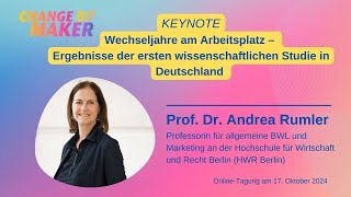 2024 Change Maker 50 Keynote quotWechseljahre am Arbeitsplatzquot von Prof Dr Andrea Rumler [upl. by Nivlek28]