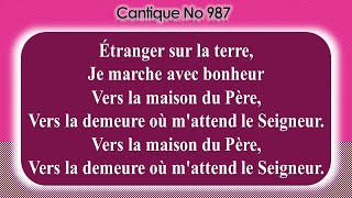 No 987Étranger sur la terre je marche avec bonheur [upl. by Folberth]