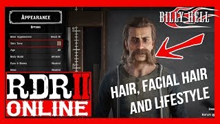 RDR2 Online  Character Hair Facial Hair and Lifestyle Options [upl. by Weide542]