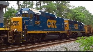 CSX Maintenance Train Laying Ribbon Rail Track [upl. by Chura667]