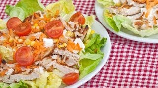 Салат из курицы с кукурузой и овощами [upl. by Nosittam52]