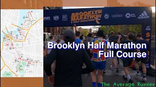 NYCRUNS 2022 Brooklyn Half Marathon Full Course  0149 Finish Time  4K NYC Virtual Run [upl. by Najib]