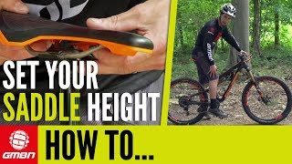 How To Set Your Saddle Height – MTB Pro Tips [upl. by Janette]