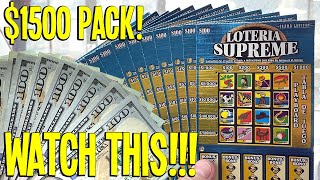 WATCH THIS 1500 FULL PACK of 100 Lottery Tickets  Fixin To Scratch [upl. by Dulcine]