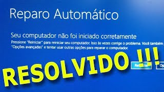 RESOLVIDO  Reparo automático windows 10 [upl. by Nevi510]