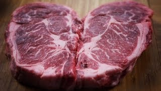 Heart Shaped Rib Eye Steaks For Valentines Day [upl. by Nicolais]