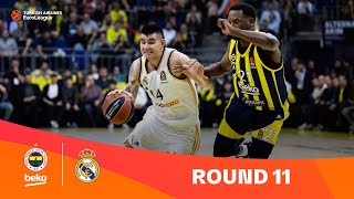 Fenerbahce Beko IstanbulReal Madrid  Round 11 Highlights  202324 Turkish Airlines EuroLeague [upl. by Naerad]