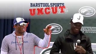 How Deion Sanders amp Jackson State Got The 1 Recruit In The Nation l Barstool Uncut shorts [upl. by Shaia]