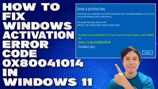 How To Fix Windows Activation Error Code 0x80041014 in Windows 1011 Solution [upl. by Edniya]