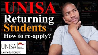 UNISA Returning students  How to reapply at UNISA online  How to apply at UNISA [upl. by Rratsal]