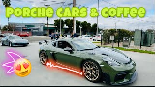 Porsche Morning Shift Cars and Coffee GT Cars Gt4 RS GT3 RS GT2 RS carshow supercars asmr [upl. by Halford]